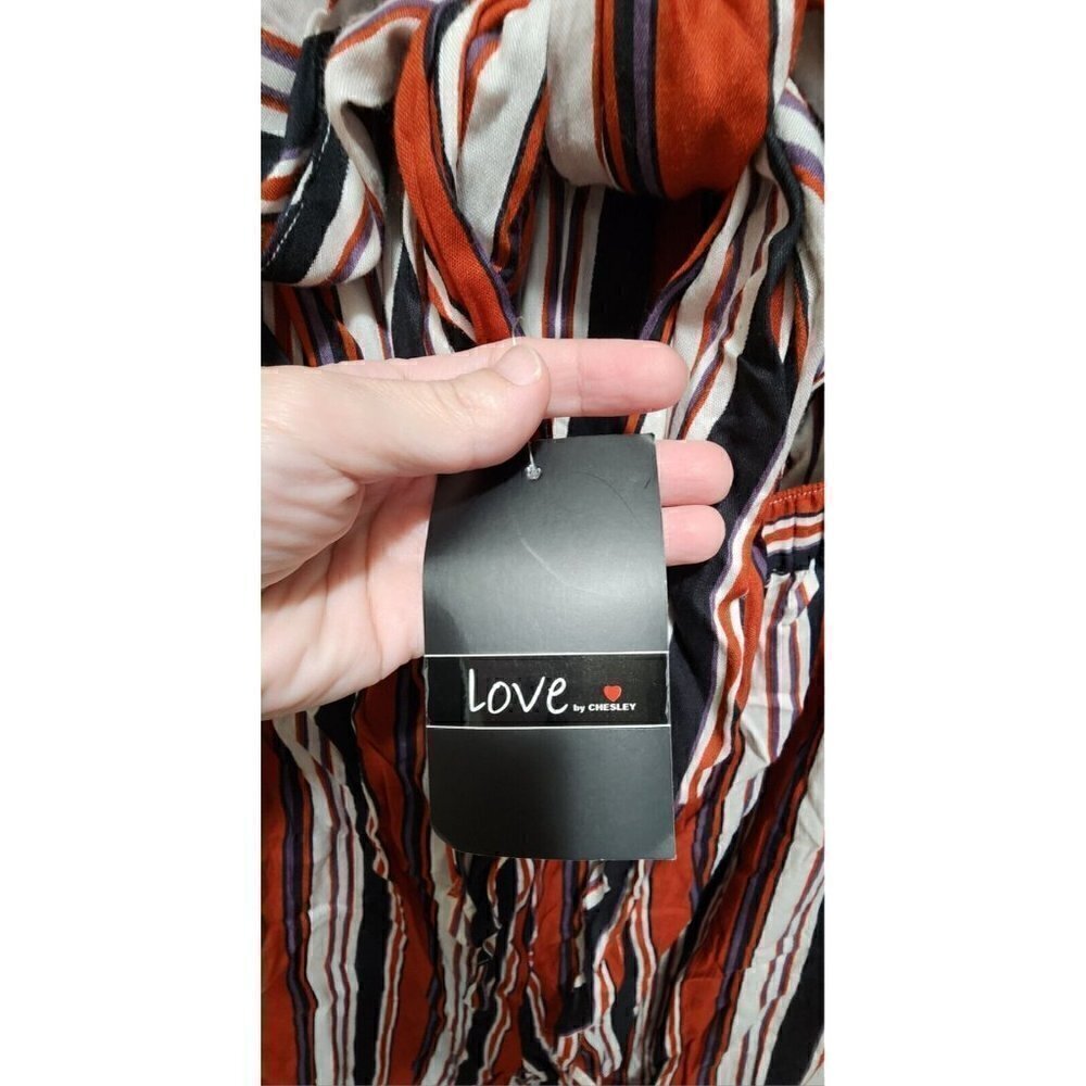 LOVE by Chesley Braun Black Striped Romper Size 3X - Picture 7 of 13